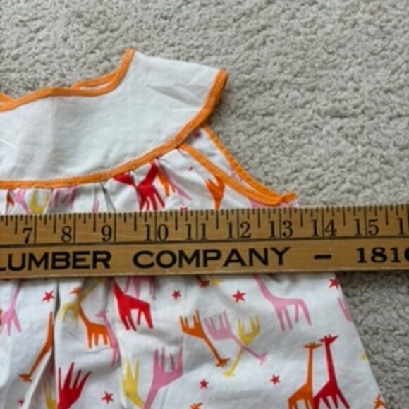 Vintage Handmade Giraffe Print Toddlers Dress - Picture 11 of 12